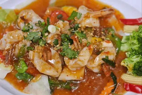 TOM YUM (HOT & Sour Soup) at Thai Spice Clearwater, Clearwater – $6.95 on the menu
