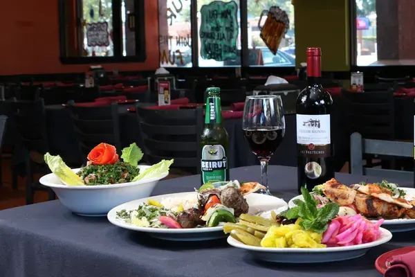 Hummus with Beef or Chicken Shawarma at Beirut Restaurant, Jacksonville – $12.99 on the menu