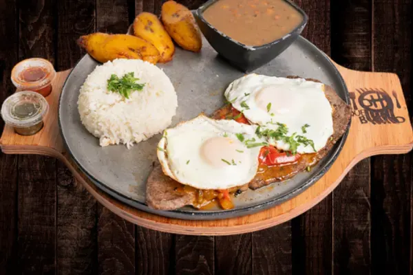 Grilled Steak AND Corn Cake With Cheese at Oh Que Bueno Restaurant And Bakery, Kissimmee – $17.99 on the menu