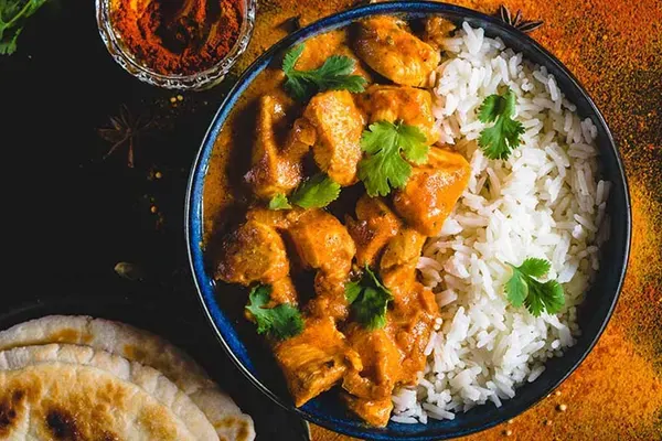 Chicken Tikka Masala at India Gate Downtown, Miami – $14.99 on the menu