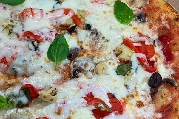 Pizza Margherita 18" at La Forketta, Pompano Beach – $23.75 on the menu