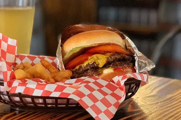 Auggie Jr. Burger at Auggie's Draft Room, St. Augustine – $10.99 on the menu
