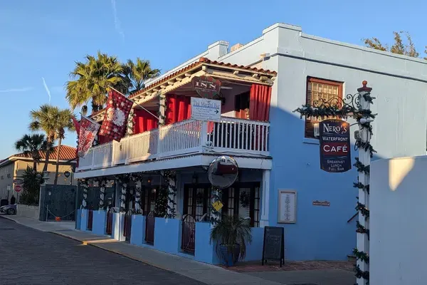 Macchiato at Gaufres And Goods, St. Augustine – $2.50 on the menu