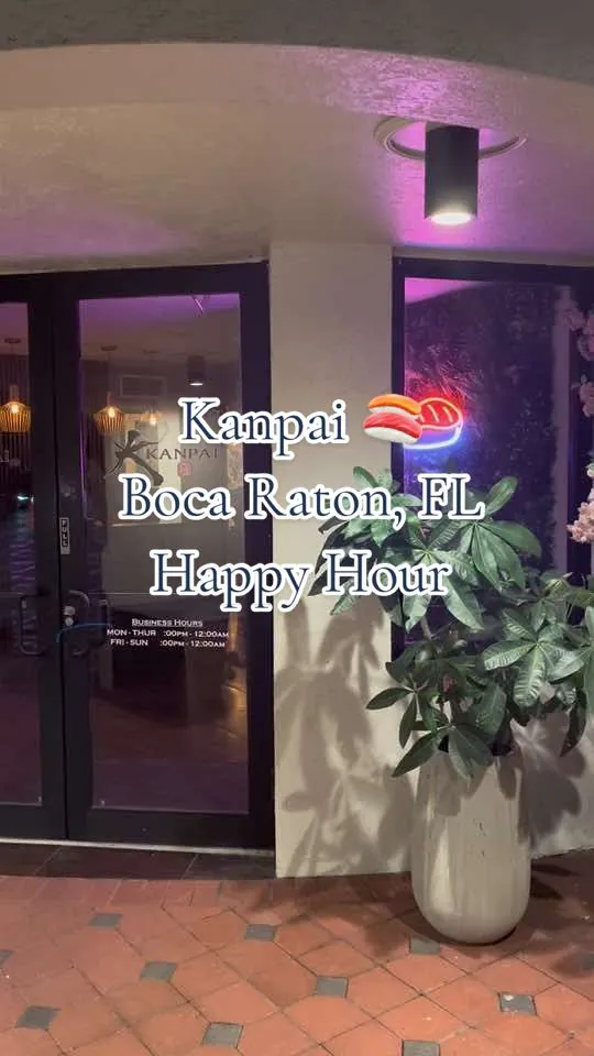 Sushi at Kanpai, Boca Raton