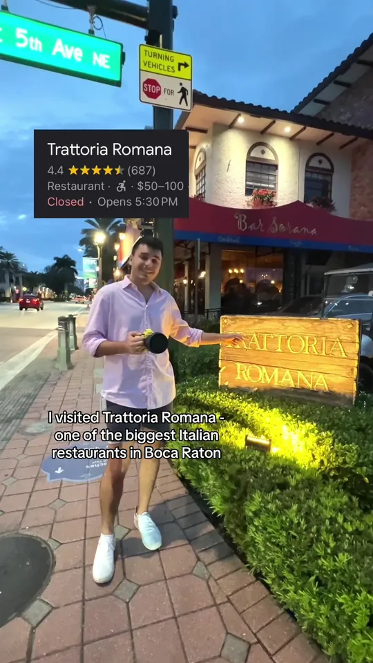 Video at Trattoria Romana & Bar Sorana, Boca Raton