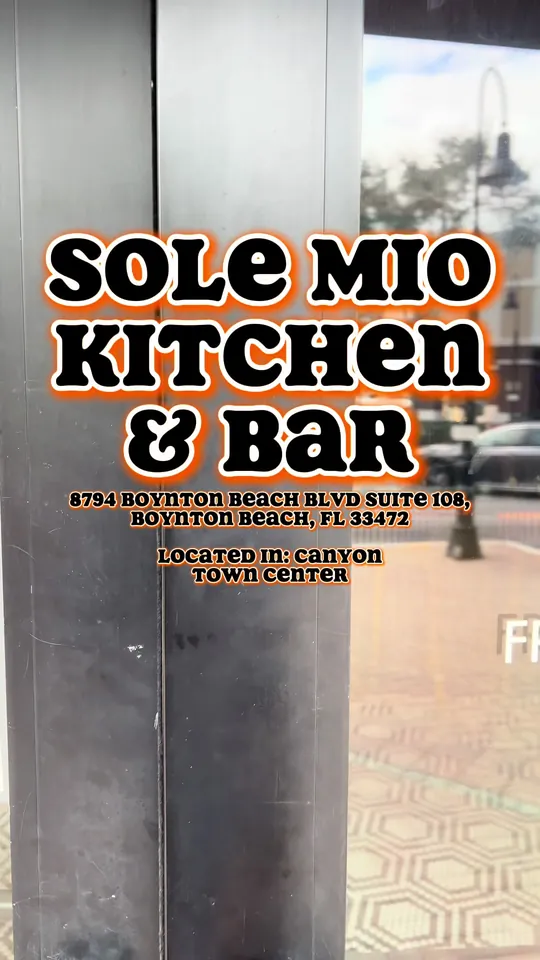 Video at Sole Mio Kitchen & Bar, Boynton Beach