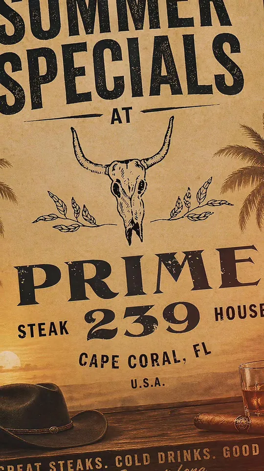 Lobster tail at Prime 239 Steakhouse, Cape Coral