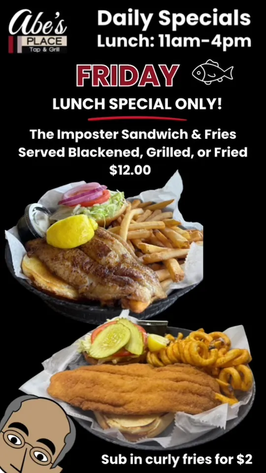 Fries at Abe's Place, Clearwater – $5.75 on the menu