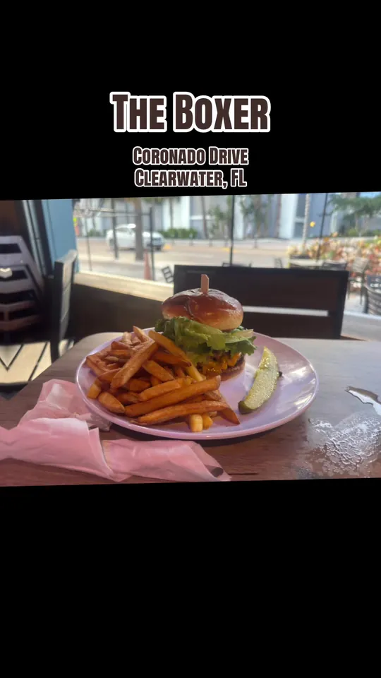 Smash burger at The Boxer, Clearwater – $16 on the menu
