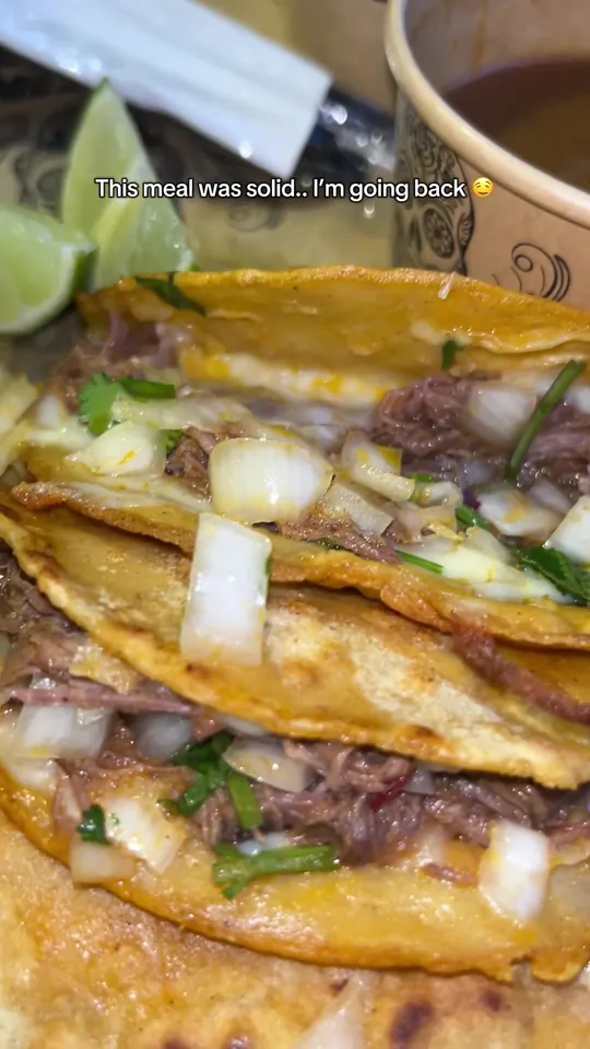 Birria tacos at Talkin' Tacos Coral Springs, Coral Springs