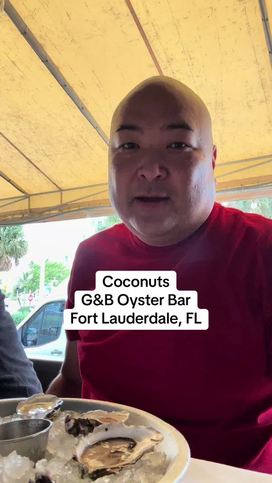 Oysters at Coconuts, Fort Lauderdale – $14 on the menu