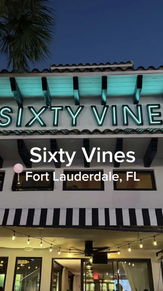 Wine at Sixty Vines, Fort Lauderdale