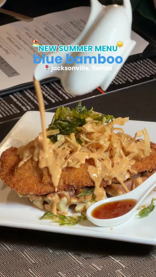 Chicken at Blue Bamboo, Jacksonville – $18 on the menu