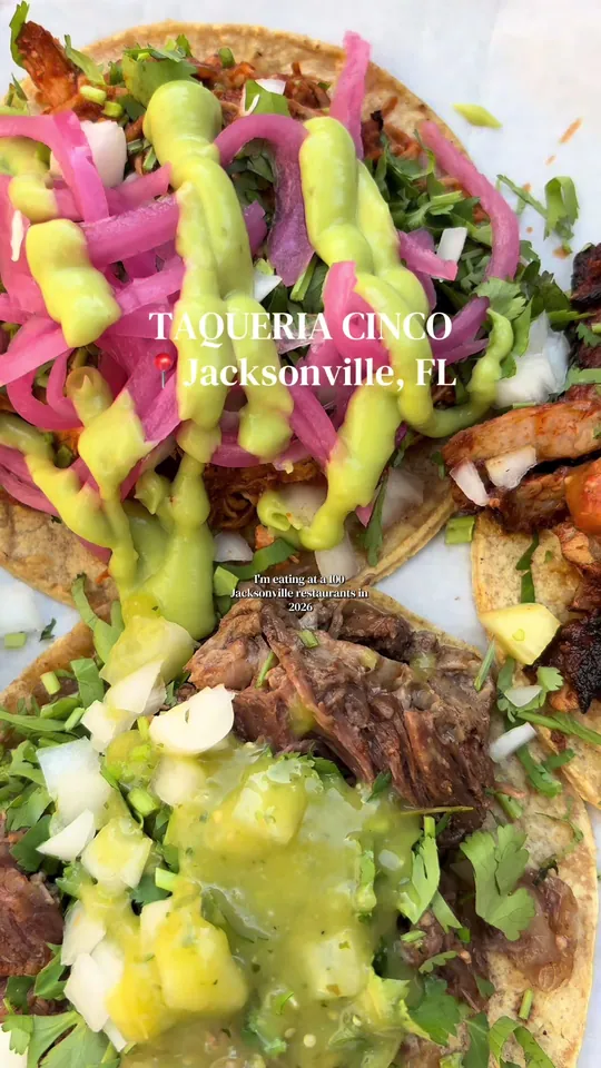 Tacos at Taqueria Cinco, Jacksonville – $4 on the menu