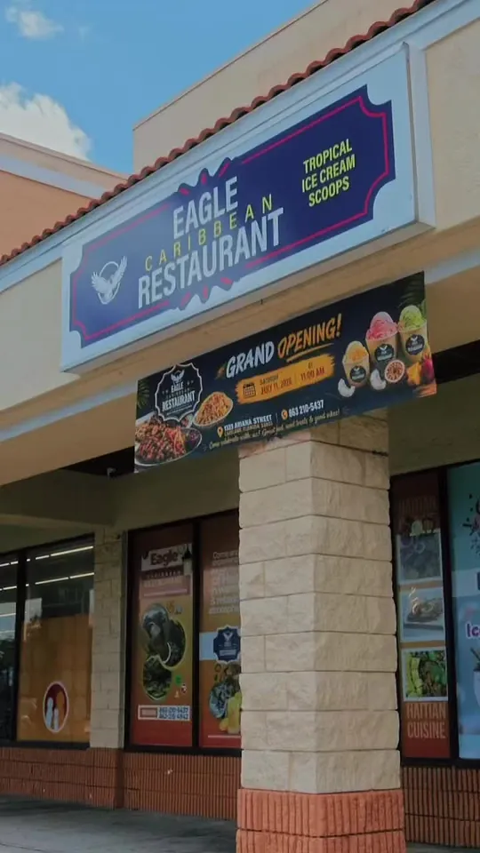 Video at Eagle Caribbean restaurant Haitian cuisine, Lakeland