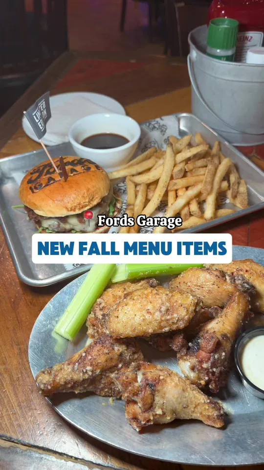 Burger at Ford's Garage Lakeland, Lakeland – $14.99 on the menu