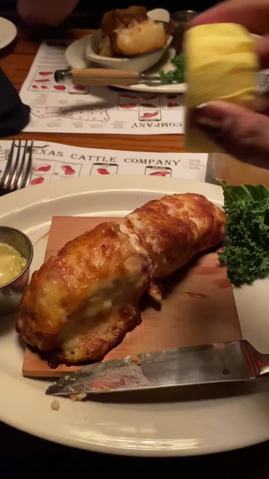 Grilled salmon at Texas Cattle Company, Lakeland – $35 on the menu