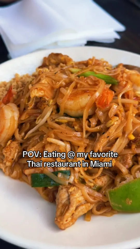 Pad thai at Atchana's Homegrown Thai Restaurant, Miami