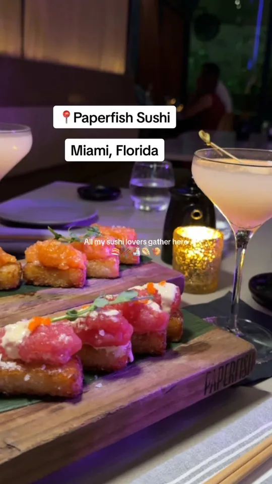 Sushi at Paperfish Sushi, Miami