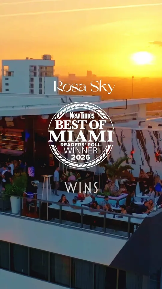 Cocktails at Rosa Sky, Miami