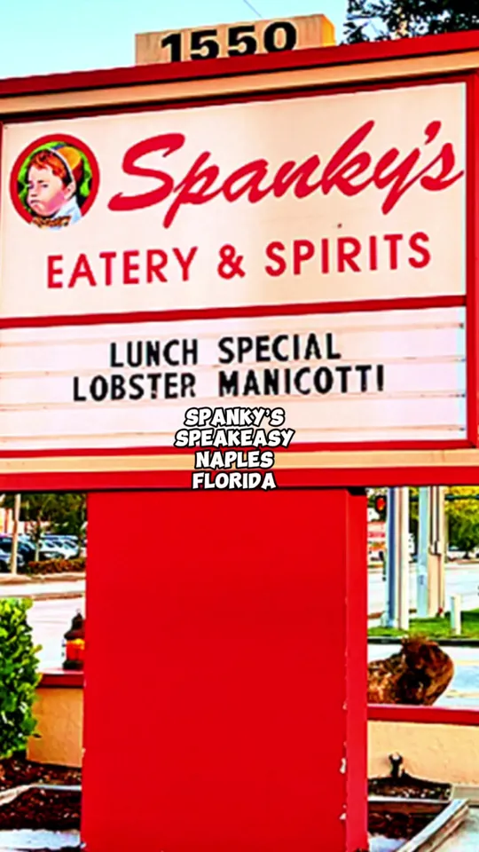Cheeseburger at Spanky's Speakeasy, Naples – $9.95 on the menu