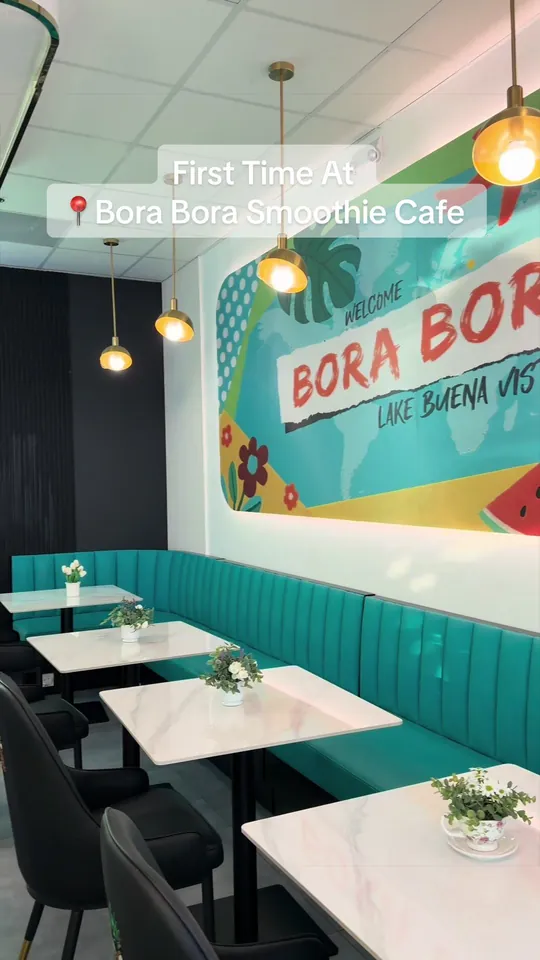 Iced latte at Bora Bora Smoothie Cafe - Lake Buena Vista, Orlando