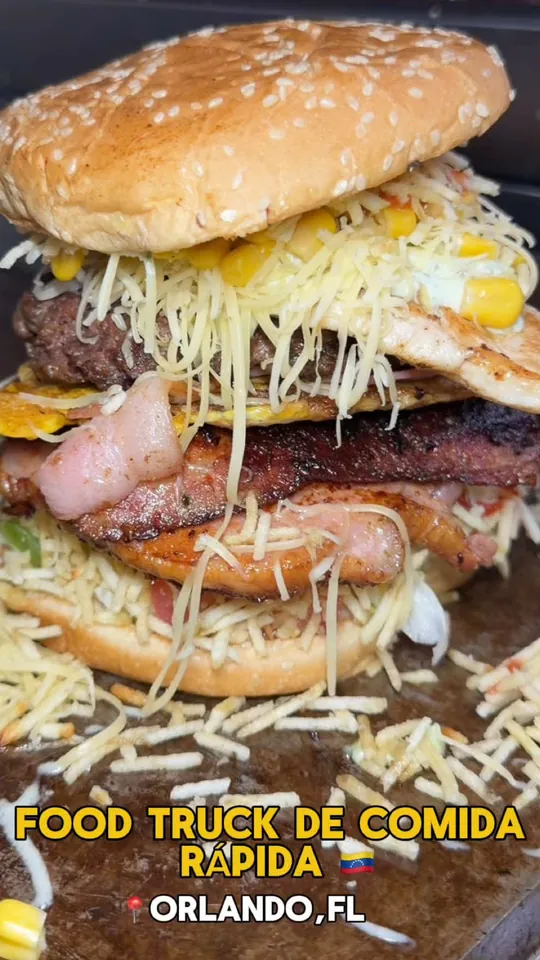 Burger at Papi Chulos, Orlando – $14 on the menu