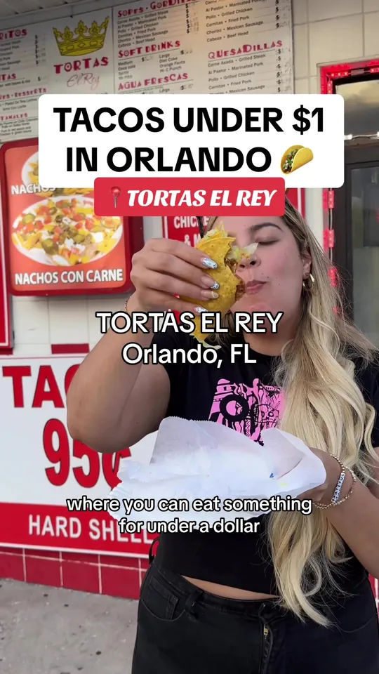 Tacos at Tortas El Rey, Orlando