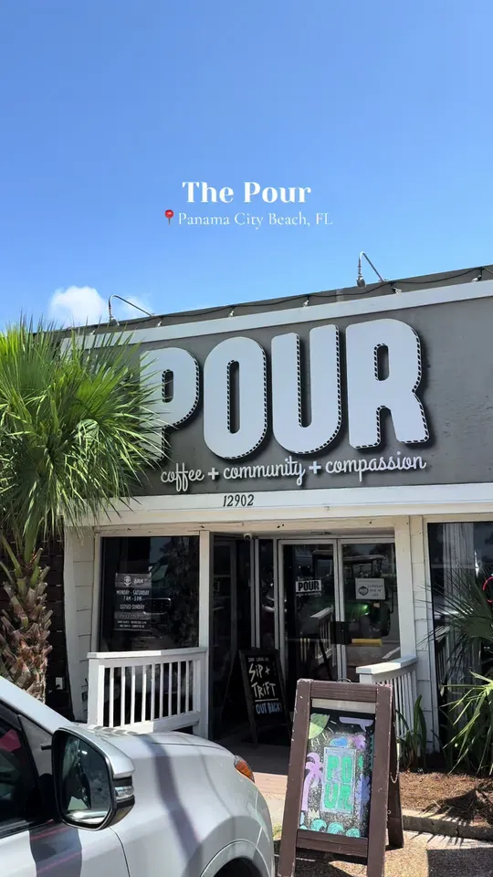 Coffee at The Pour, Panama City Beach – $1.95 on the menu