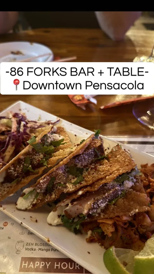Video at 86 Forks Bar + Table, Pensacola
