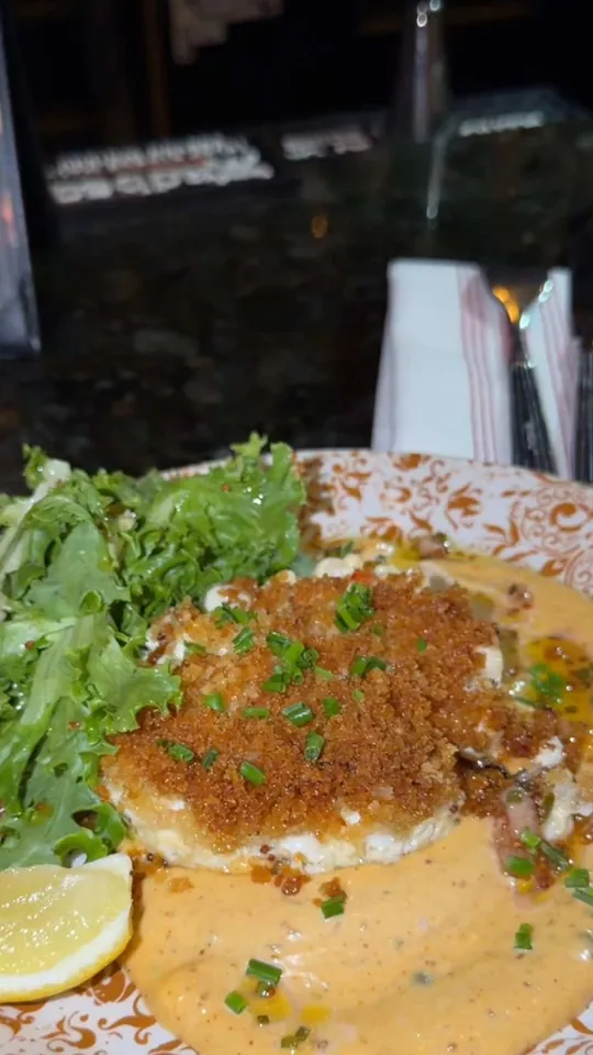 Crab cakes at Oak And Ember Steakhouse, Port St. Lucie – $29 on the menu