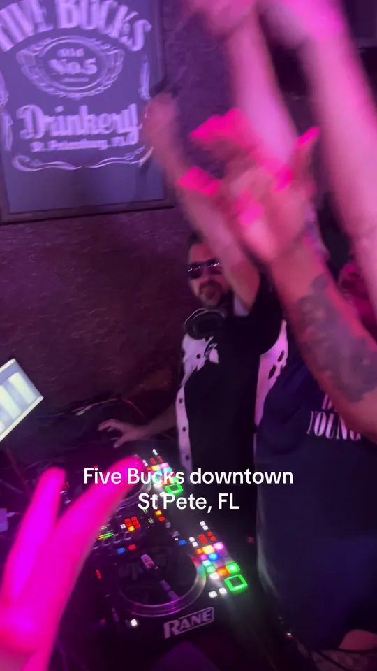 Video at Five Bucks Drinkery, St. Petersburg