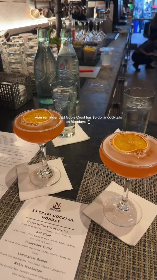 Cocktails at Noble Crust, St. Petersburg