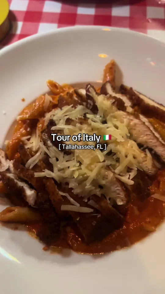 Pasta at Tour of Italy, Tallahassee – $13 on the menu