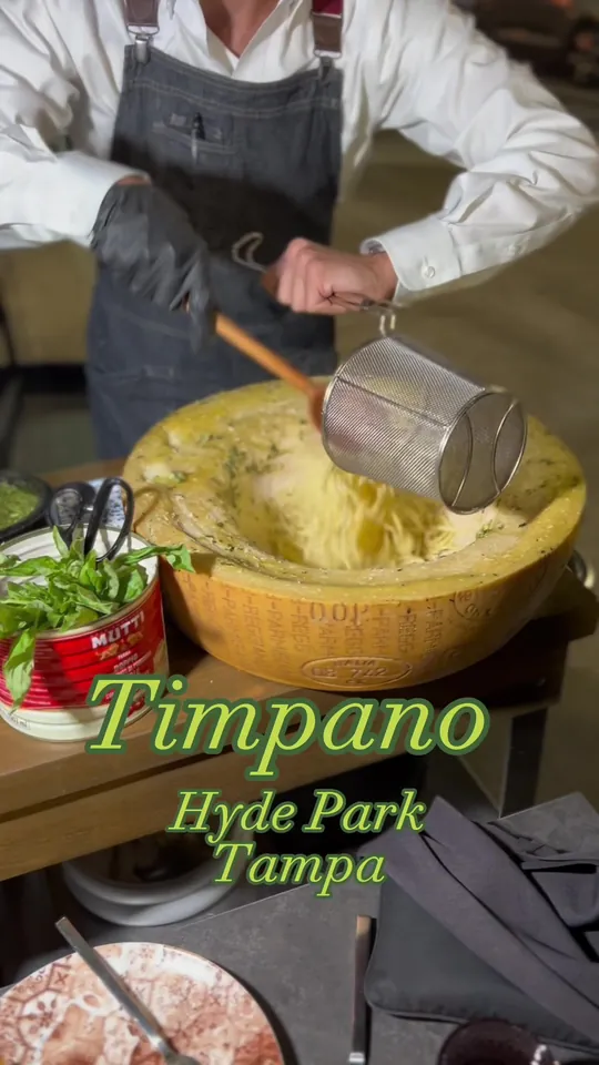 Pasta at Timpano Hyde Park, Tampa